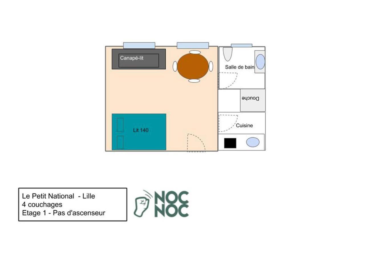 Nocnoc - Le Petit National Apartment ลีลล์ ภายนอก รูปภาพ